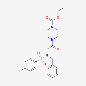 ethyl 4-[2-[benzyl-(4-fluorophenyl)sulfonylamino]acetyl]piperazine-1-carboxylate