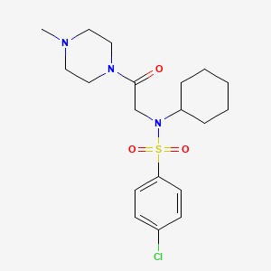 4-chloro-N-cyclohexyl-N-[2-(4-methylpiperazin-1-yl)-2-oxoethyl]benzenesulfonamide