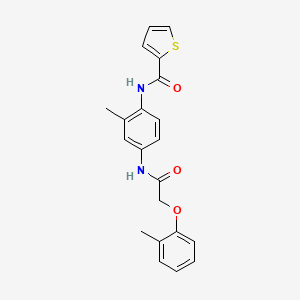 molecular formula C21H20N2O3S B3470547 N-(2-methyl-4-{[(2-methylphenoxy)acetyl]amino}phenyl)-2-thiophenecarboxamide 