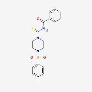 N-[4-(4-methylphenyl)sulfonylpiperazine-1-carbothioyl]benzamide