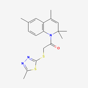 2,2,4,6-tetramethyl-1-{[(5-methyl-1,3,4-thiadiazol-2-yl)thio]acetyl}-1,2-dihydroquinoline