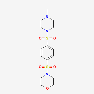 molecular formula C15H23N3O5S2 B3470590 4-({4-[(4-methyl-1-piperazinyl)sulfonyl]phenyl}sulfonyl)morpholine 