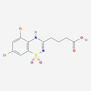 B034706 5,7-Dibromo-2H-1,2,4-benzothiadiazine-3-butanoic acid 1,1-dioxide CAS No. 101064-04-4