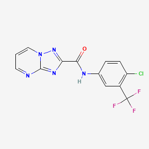 molecular formula C13H7ClF3N5O B3470615 N-[4-chloro-3-(trifluoromethyl)phenyl][1,2,4]triazolo[1,5-a]pyrimidine-2-carboxamide 