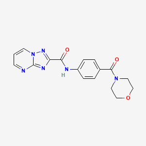 molecular formula C17H16N6O3 B3470621 N-[4-(4-morpholinylcarbonyl)phenyl][1,2,4]triazolo[1,5-a]pyrimidine-2-carboxamide 