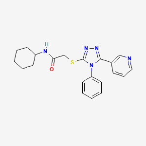 N-cyclohexyl-2-{[4-phenyl-5-(pyridin-3-yl)-4H-1,2,4-triazol-3-yl]sulfanyl}acetamide