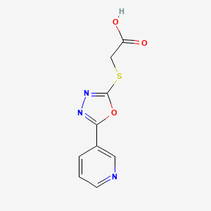 {[5-(3-pyridinyl)-1,3,4-oxadiazol-2-yl]thio}acetic acid