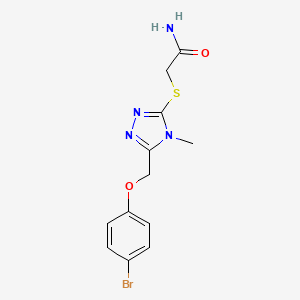 2-({5-[(4-bromophenoxy)methyl]-4-methyl-4H-1,2,4-triazol-3-yl}thio)acetamide