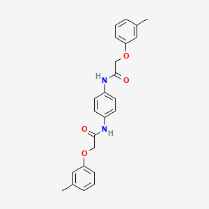 molecular formula C24H24N2O4 B3470761 N,N'-1,4-phenylenebis[2-(3-methylphenoxy)acetamide] 