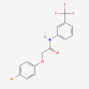 molecular formula C15H11BrF3NO2 B3470769 2-(4-bromophenoxy)-N-[3-(trifluoromethyl)phenyl]acetamide 