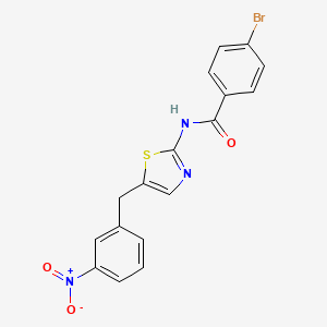 4-bromo-N-{5-[(3-nitrophenyl)methyl]-1,3-thiazol-2-yl}benzamide