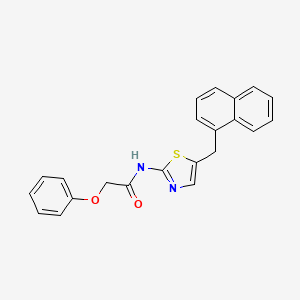 molecular formula C22H18N2O2S B3470791 N-[5-(1-naphthylmethyl)-1,3-thiazol-2-yl]-2-phenoxyacetamide 