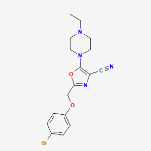 2-[(4-bromophenoxy)methyl]-5-(4-ethyl-1-piperazinyl)-1,3-oxazole-4-carbonitrile