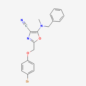 5-[benzyl(methyl)amino]-2-[(4-bromophenoxy)methyl]-1,3-oxazole-4-carbonitrile