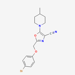 2-[(4-bromophenoxy)methyl]-5-(4-methyl-1-piperidinyl)-1,3-oxazole-4-carbonitrile