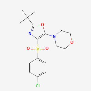 4-{2-tert-butyl-4-[(4-chlorophenyl)sulfonyl]-1,3-oxazol-5-yl}morpholine