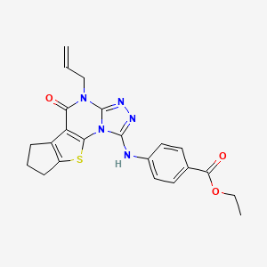 Ethyl 4-[(5-oxo-4-prop-2-enyl-4,6,7,8,10-pentahydrocyclopenta[1,2-d]1,2,4-tria zolo[3',4'-3,2]pyrimidino[4,5-b]thiophenyl)amino]benzoate