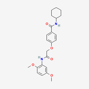 N-cyclohexyl-4-{2-[(2,5-dimethoxyphenyl)amino]-2-oxoethoxy}benzamide