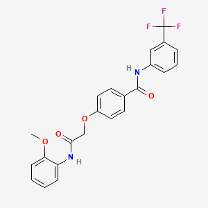 4-{2-[(2-methoxyphenyl)amino]-2-oxoethoxy}-N-[3-(trifluoromethyl)phenyl]benzamide