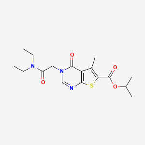 molecular formula C17H23N3O4S B3470925 isopropyl 3-[2-(diethylamino)-2-oxoethyl]-5-methyl-4-oxo-3,4-dihydrothieno[2,3-d]pyrimidine-6-carboxylate 