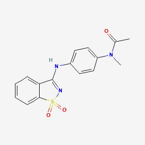 N-{4-[(1,1-dioxido-1,2-benzisothiazol-3-yl)amino]phenyl}-N-methylacetamide