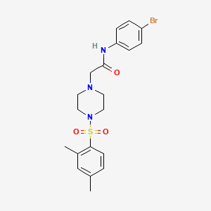 N-(4-bromophenyl)-2-{4-[(2,4-dimethylphenyl)sulfonyl]-1-piperazinyl}acetamide