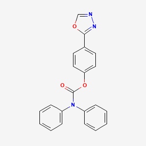 4-(1,3,4-oxadiazol-2-yl)phenyl diphenylcarbamate