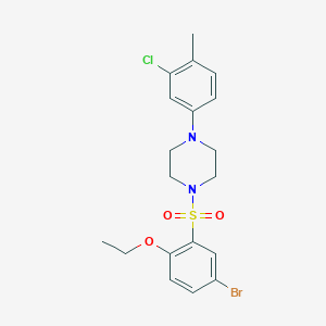 1-[(5-bromo-2-ethoxyphenyl)sulfonyl]-4-(3-chloro-4-methylphenyl)piperazine