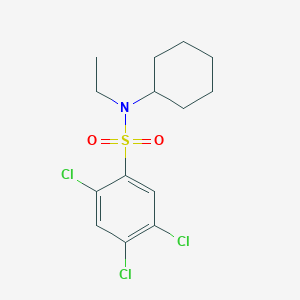 molecular formula C14H18Cl3NO2S B3470972 2,4,5-trichloro-N-cyclohexyl-N-ethylbenzenesulfonamide 