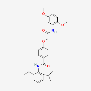 N-(2,6-diisopropylphenyl)-4-{2-[(2,5-dimethoxyphenyl)amino]-2-oxoethoxy}benzamide