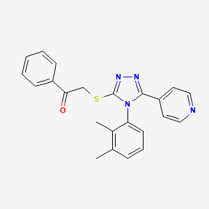 2-{[4-(2,3-dimethylphenyl)-5-(4-pyridinyl)-4H-1,2,4-triazol-3-yl]thio}-1-phenylethanone