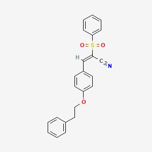 3-[4-(2-phenylethoxy)phenyl]-2-(phenylsulfonyl)acrylonitrile