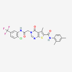 3-(2-{[2-chloro-5-(trifluoromethyl)phenyl]amino}-2-oxoethyl)-N-(2,4-dimethylphenyl)-5-methyl-4-oxo-3,4-dihydrothieno[2,3-d]pyrimidine-6-carboxamide