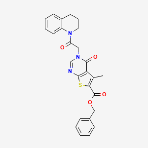 benzyl 3-[2-(3,4-dihydro-1(2H)-quinolinyl)-2-oxoethyl]-5-methyl-4-oxo-3,4-dihydrothieno[2,3-d]pyrimidine-6-carboxylate