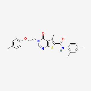 molecular formula C25H25N3O3S B3471076 N-(2,4-dimethylphenyl)-5-methyl-3-[2-(4-methylphenoxy)ethyl]-4-oxo-3,4-dihydrothieno[2,3-d]pyrimidine-6-carboxamide 