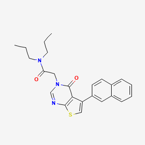 molecular formula C24H25N3O2S B3471084 2-[5-(2-naphthyl)-4-oxothieno[2,3-d]pyrimidin-3(4H)-yl]-N,N-dipropylacetamide 