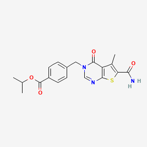 isopropyl 4-{[6-(aminocarbonyl)-5-methyl-4-oxothieno[2,3-d]pyrimidin-3(4H)-yl]methyl}benzoate