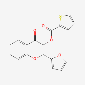 molecular formula C18H10O5S B3471107 2-(2-furyl)-4-oxo-4H-chromen-3-yl 2-thiophenecarboxylate 