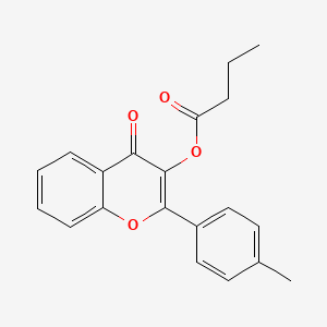 molecular formula C20H18O4 B3471113 2-(4-methylphenyl)-4-oxo-4H-chromen-3-yl butyrate 