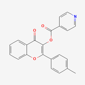 molecular formula C22H15NO4 B3471130 2-(4-methylphenyl)-4-oxo-4H-chromen-3-yl isonicotinate 