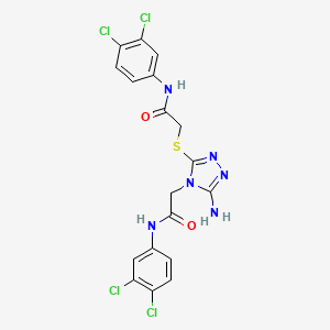 2-[3-amino-5-({2-[(3,4-dichlorophenyl)amino]-2-oxoethyl}thio)-4H-1,2,4-triazol-4-yl]-N-(3,4-dichlorophenyl)acetamide