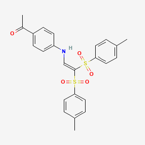 1-[4-({2,2-bis[(4-methylphenyl)sulfonyl]vinyl}amino)phenyl]ethanone