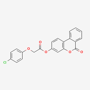 B3471149 6-oxo-6H-benzo[c]chromen-3-yl (4-chlorophenoxy)acetate CAS No. 5360-03-2