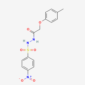 molecular formula C15H15N3O6S B3471164 2-(4-methylphenoxy)-N'-[(4-nitrophenyl)sulfonyl]acetohydrazide 