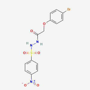 2-(4-bromophenoxy)-N'-[(4-nitrophenyl)sulfonyl]acetohydrazide