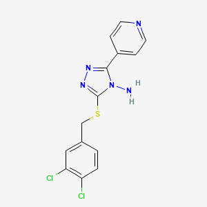 molecular formula C14H11Cl2N5S B3471194 3-[(3,4-dichlorobenzyl)thio]-5-(4-pyridinyl)-4H-1,2,4-triazol-4-amine 