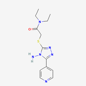 2-{[4-amino-5-(4-pyridinyl)-4H-1,2,4-triazol-3-yl]thio}-N,N-diethylacetamide