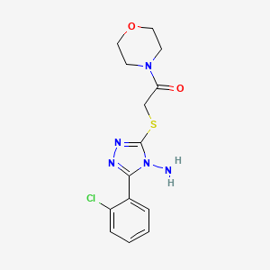 3-(2-chlorophenyl)-5-{[2-(4-morpholinyl)-2-oxoethyl]thio}-4H-1,2,4-triazol-4-amine