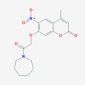 7-[2-(1-azepanyl)-2-oxoethoxy]-4-methyl-6-nitro-2H-chromen-2-one