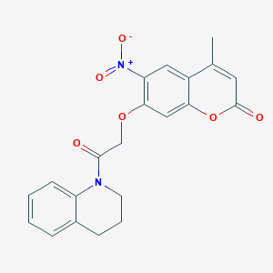 7-[2-(3,4-dihydro-1(2H)-quinolinyl)-2-oxoethoxy]-4-methyl-6-nitro-2H-chromen-2-one